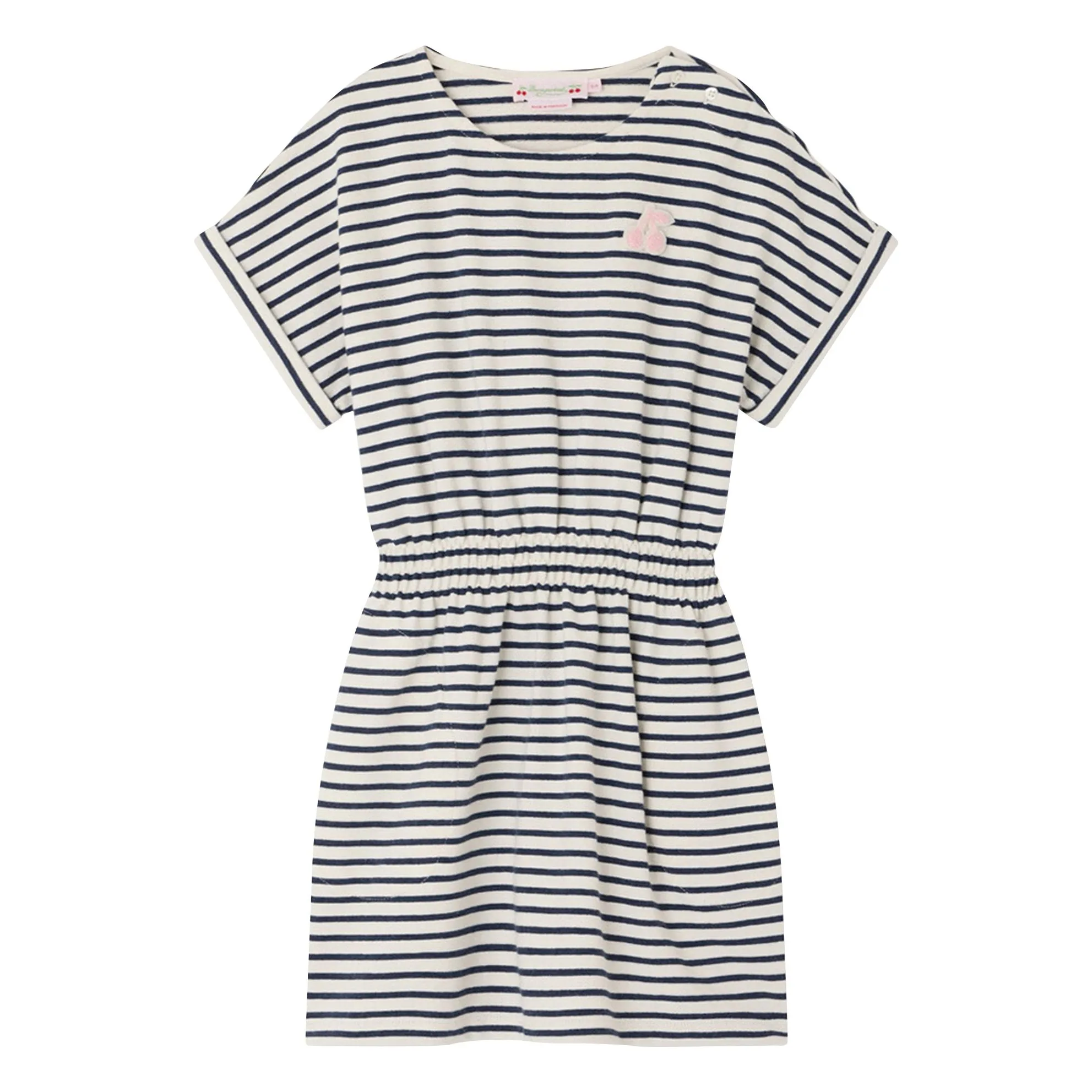 Bonpoint Girls Ecru Celima Striped Dress