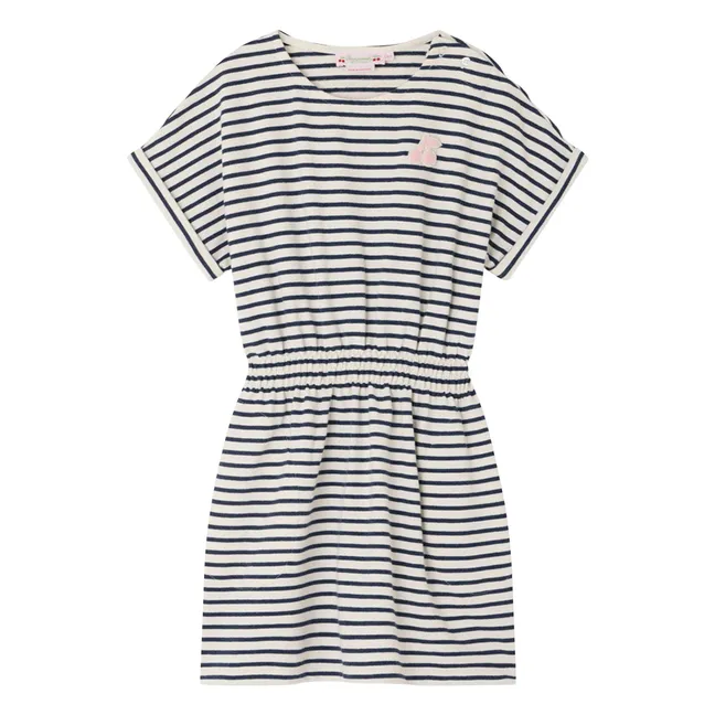 Celima Striped Dress | Ecru