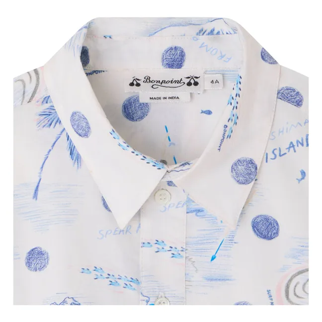 Camisa de algodón orgánico Erian Ile | Océano