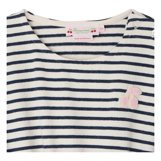Celima Striped Dress | Ecru