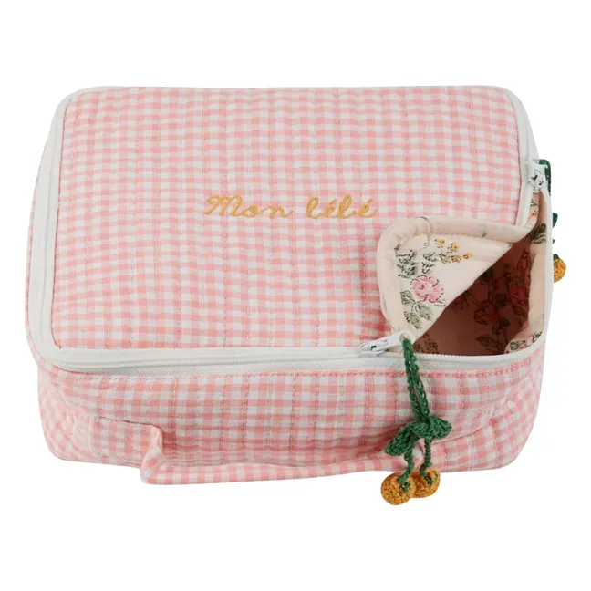 Malette de rangement Vichy | Rose
