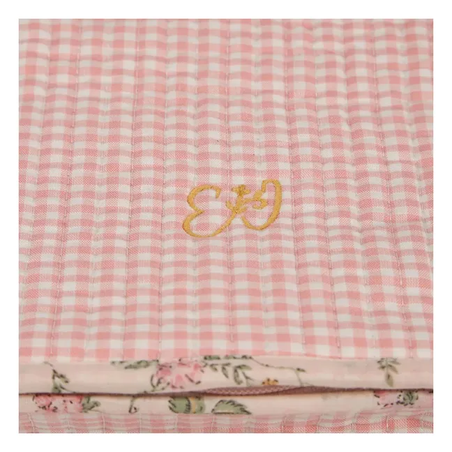 Grande valise de rangement Vichy | Rose