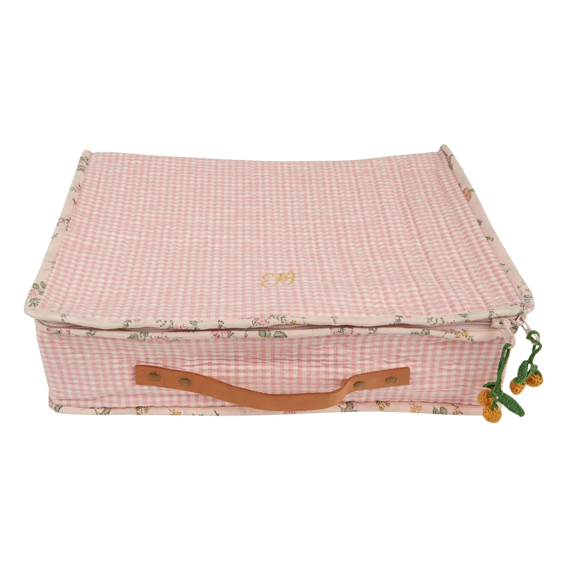 Emile Et Ida Pink Large Vichy Storage Case
