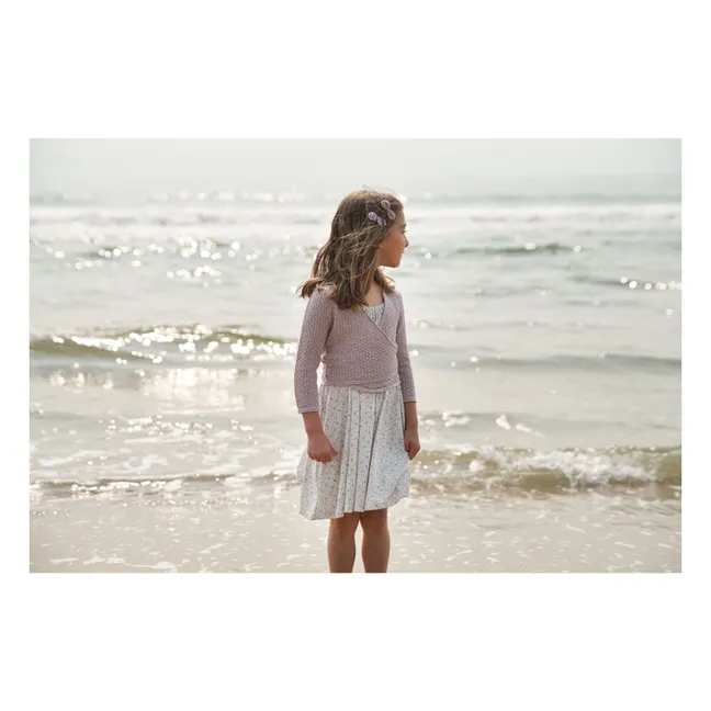 Ina organic cotton wrap cardigan | Mauve