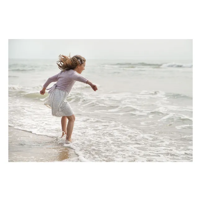 Ina organic cotton wrap cardigan | Mauve