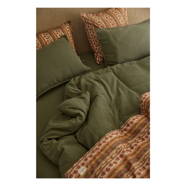 Cotton poplin quilt | Olive