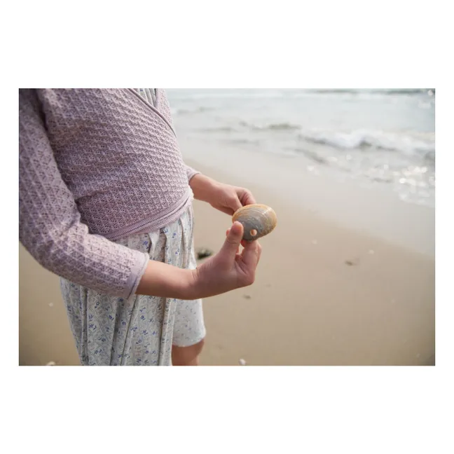 Ina organic cotton wrap cardigan | Mauve