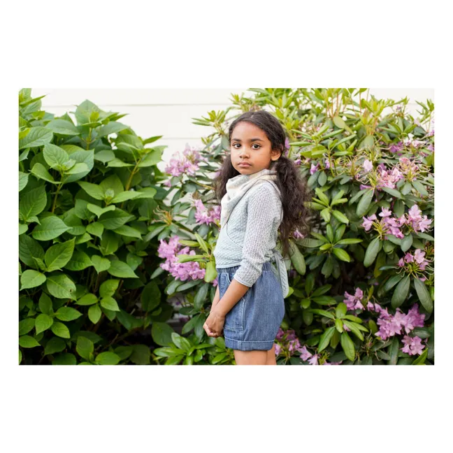 Ina organic cotton wrap cardigan | Ice Blue