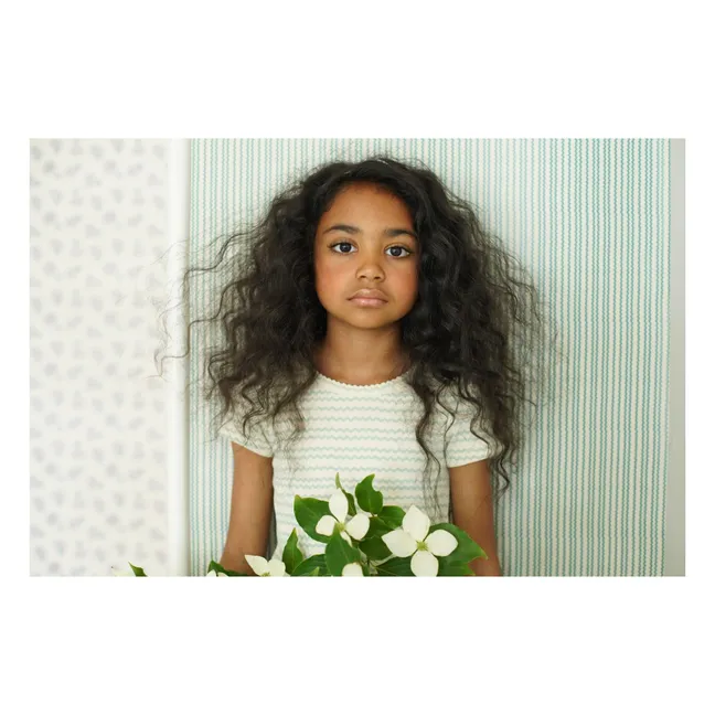T-shirt Pouf Vagues Coton Bio | Sauge