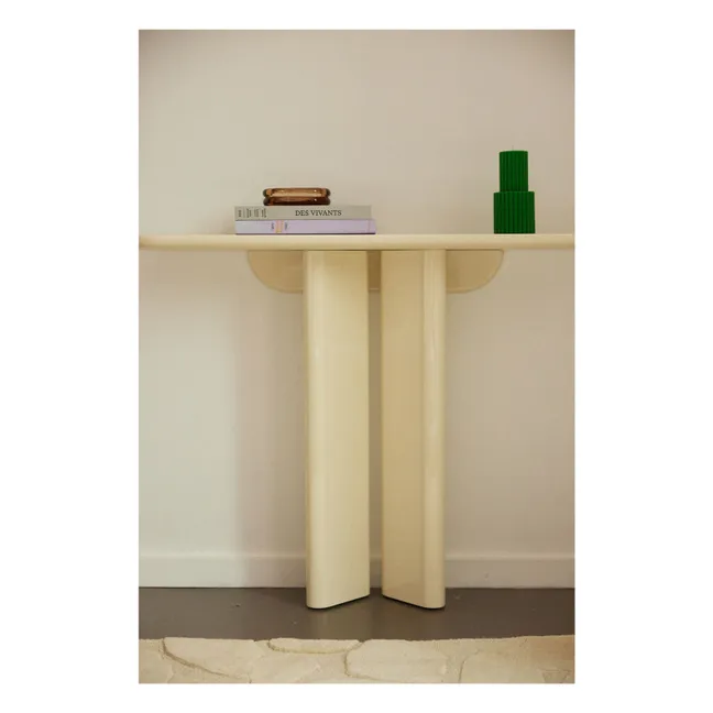 Lou console in lacquered wood | Cream