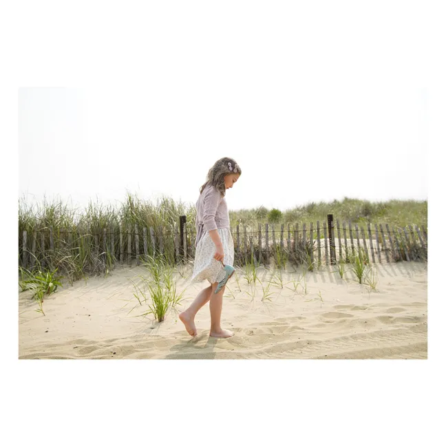 Robe Loop Fleurie Coton Bio | Ecru
