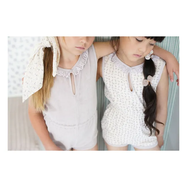 Combishort Club Fleurie Coton Bio | Blanc cassé