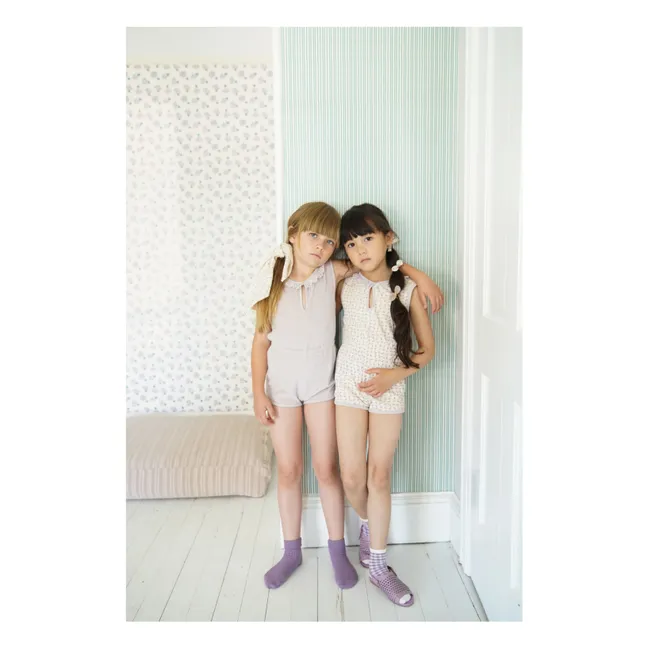 Combishort Club Fleurie Coton Bio | Blanc cassé