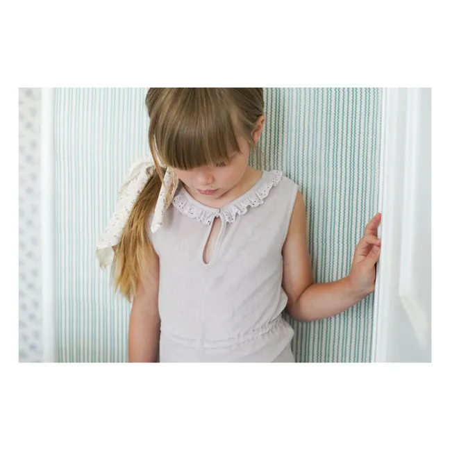 Pelele Club de rizo de algodón orgánico | Beige rosado
