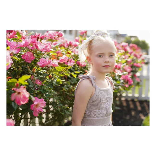 Débardeur June Fleurs Coton Bio | 	Lilas