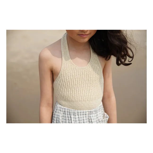 Top Côtelé Ava Coton Bio | Beige