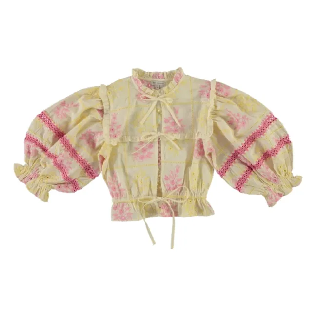 Blouse Brodée Alba | Jaune