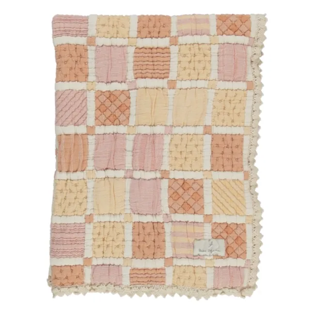 Couverture Patchwork Mai Coton Bio | Jaune