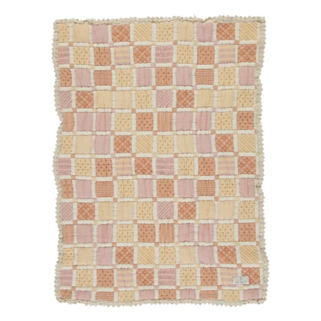 Mai Coton Bio Patchwork Blanket | Yellow