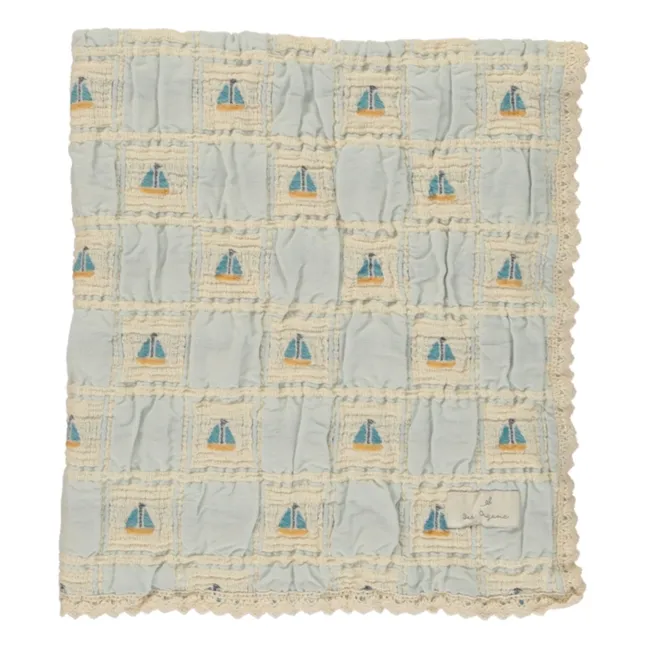 Couverture Sailor Bateaux Coton Bio | Ecru