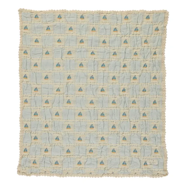Couverture Sailor Bateaux Coton Bio | Ecru
