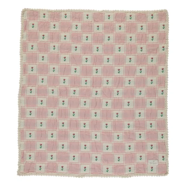 Couverture Bella Tulipes Coton Bio | Rose