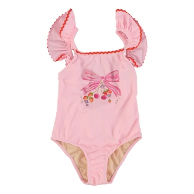 Maillot de Bain Volants Juliet | Rose poudré