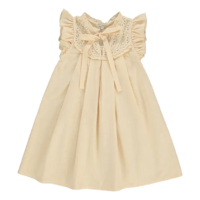 Jora Lace Collar Dress | Ecru