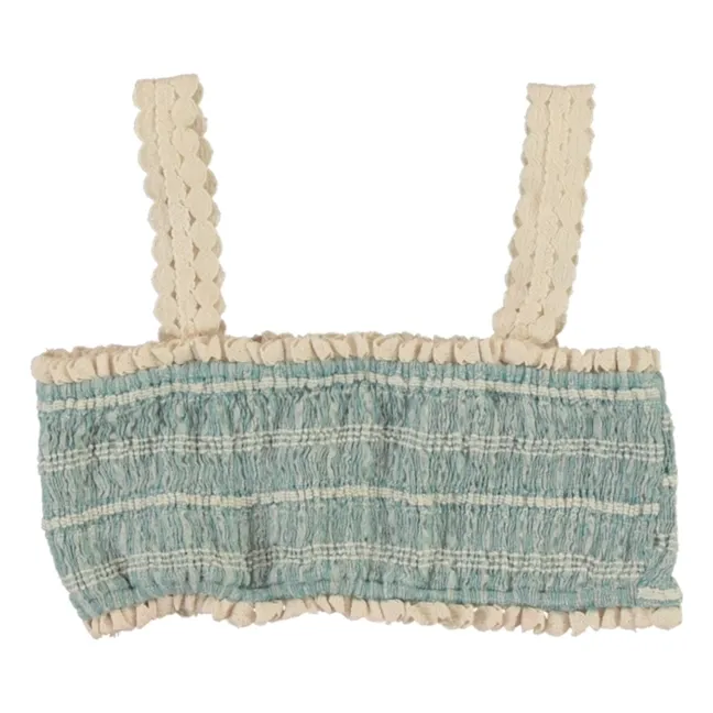 Mia Ruched Top | Blue Green