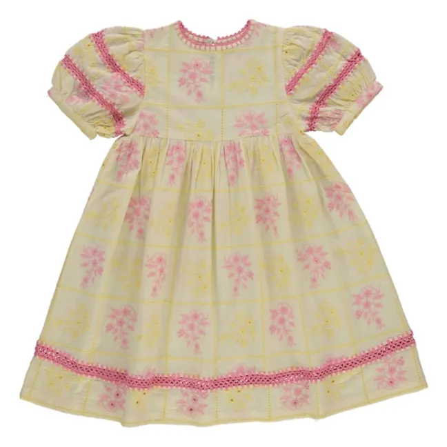 Robe Tablier Brodée Alba | Jaune