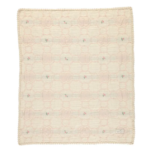 Cleo Fleurie Organic Cotton Blanket | Ecru