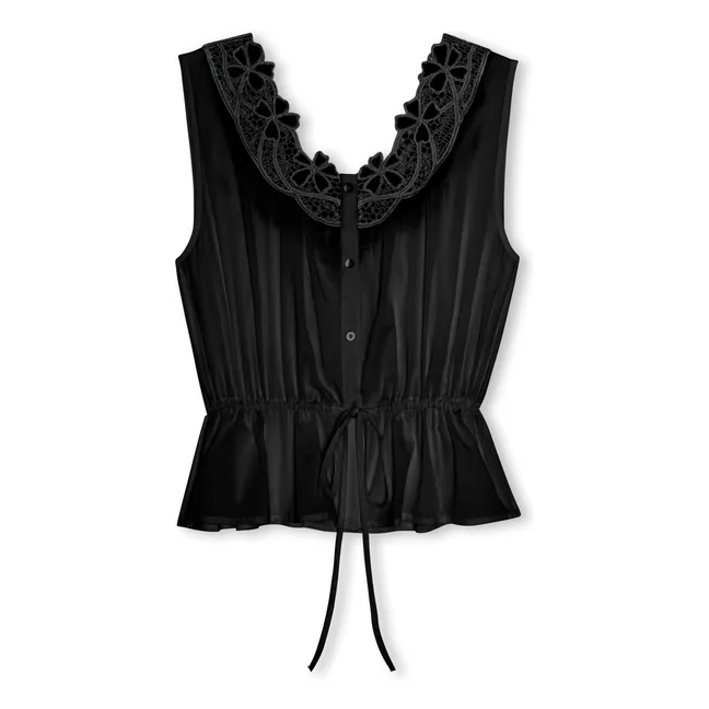 Blusa bordada Leilani | Negro