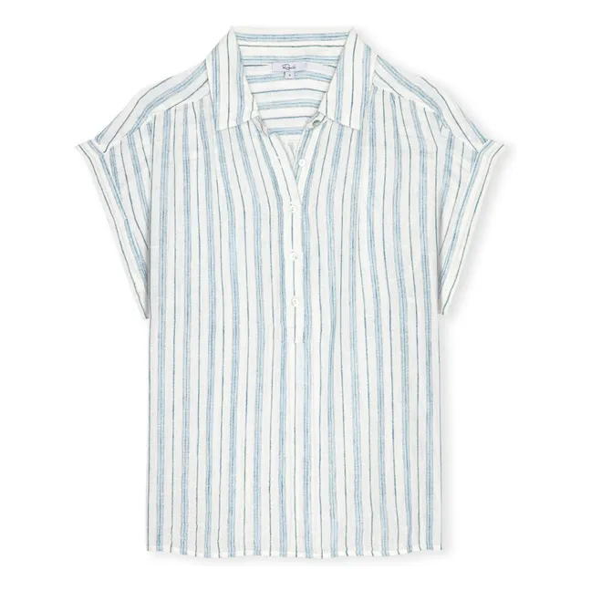 Tuscany Stripes Blouse | Light blue