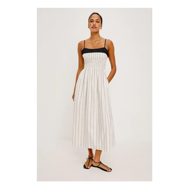 Primrose Stripes Dress | White