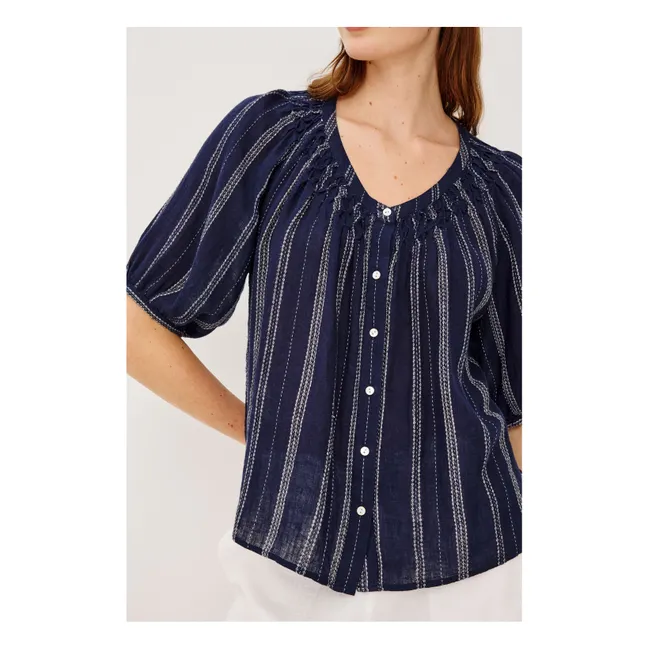 Blouse Rayures Rix | Bleu marine