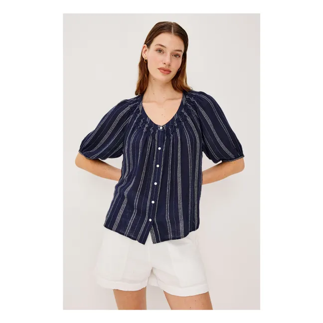 Blouse Rayures Rix | Bleu marine