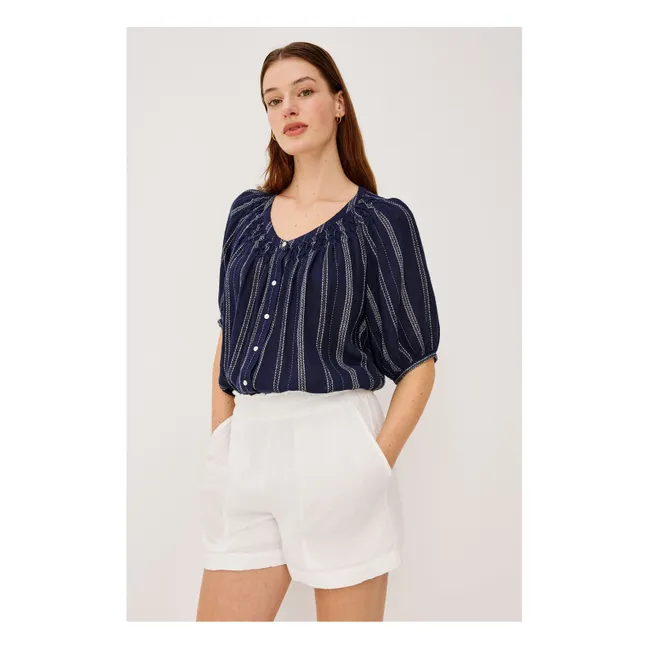 Blouse Rayures Rix | Bleu marine