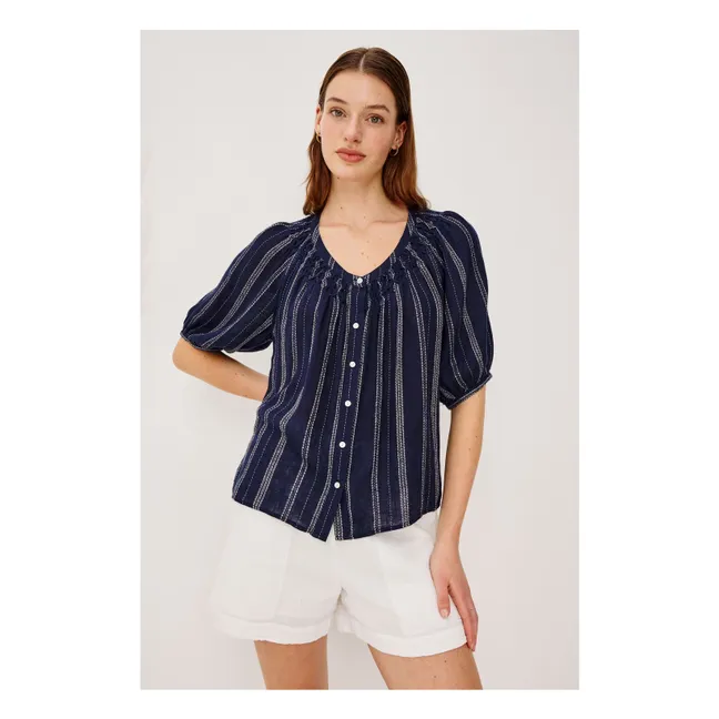 Blouse Rayures Rix | Bleu marine