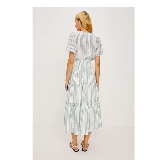 Cannes Stripes Dress | Light blue