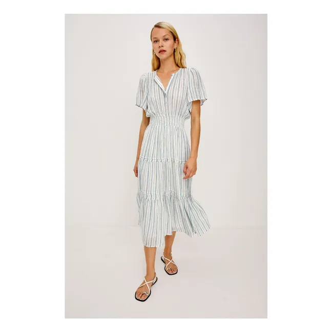 Cannes Stripes Dress | Light blue