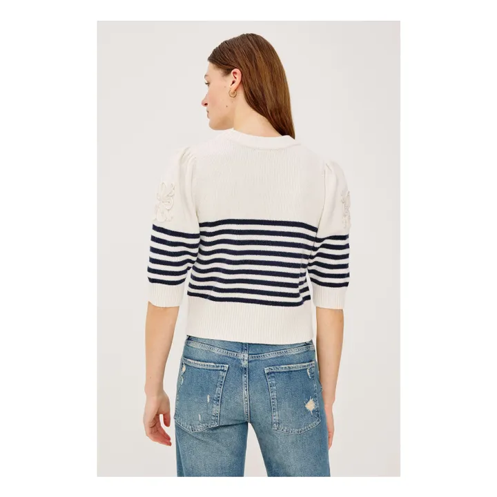 Martha Stripes Sweater | Navy blue- Product image n°4