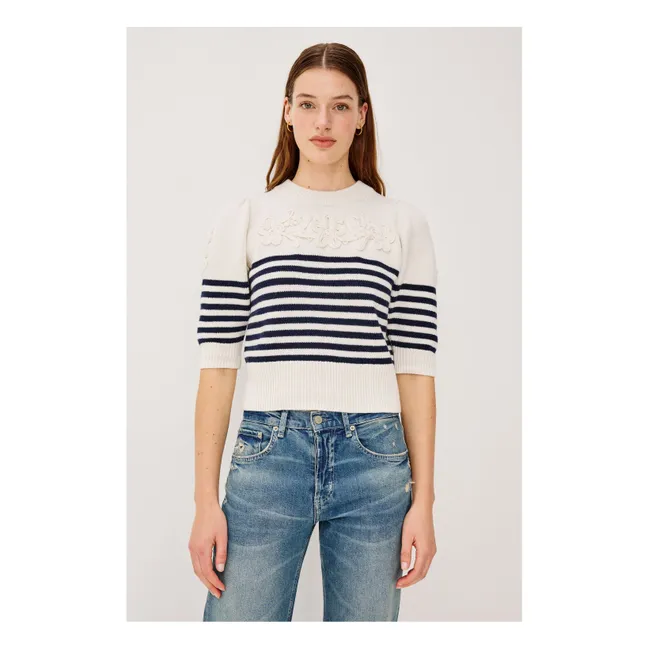 Jersey de rayas Martha | Azul Marino