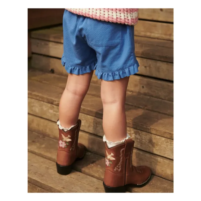 Bottes Cowboy Low Fleurs - Copenhagen Colors X Bootstock | Cognac