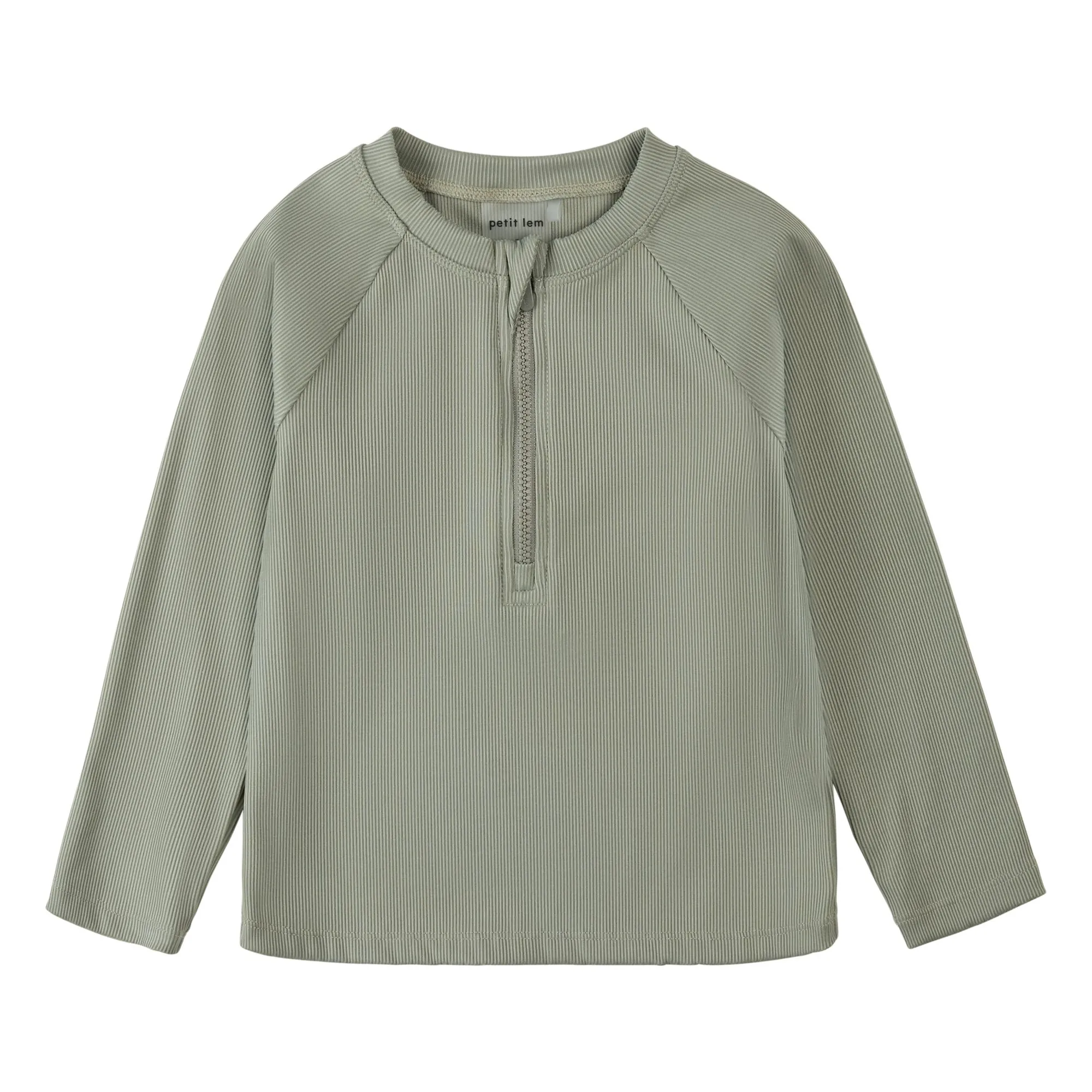 Petit Lem Khaki Textured Uv Protection T-Shirt Recycled Fibers