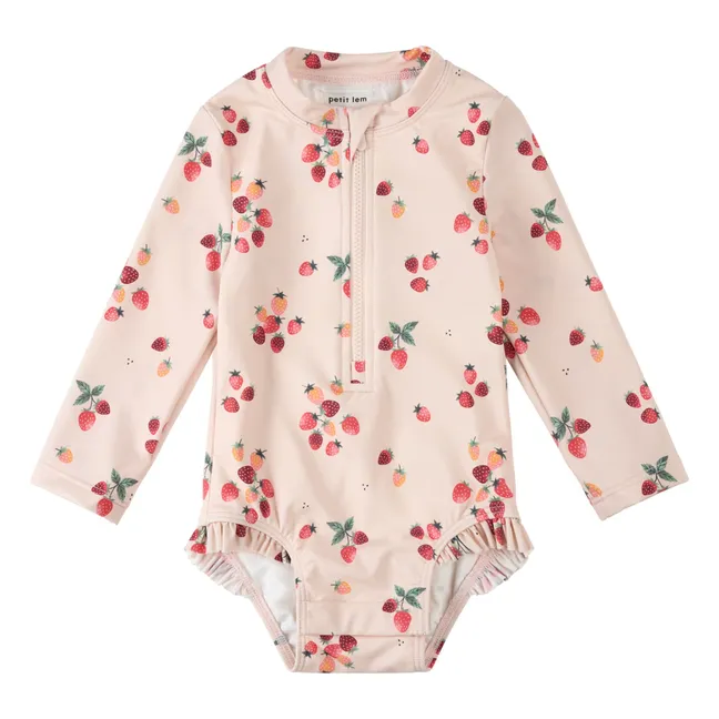 Bañador de manga larga Fresa Fibras recicladas | Rosa