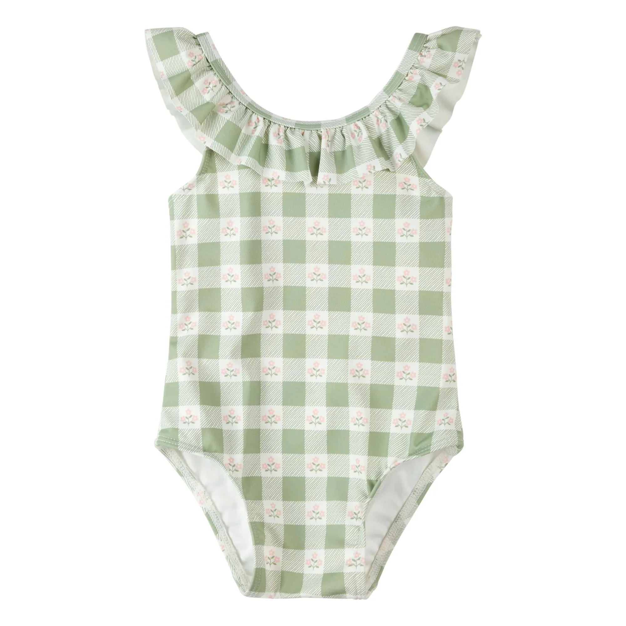 Petit Lem Green Recycled Fiber Tile Swimsuit