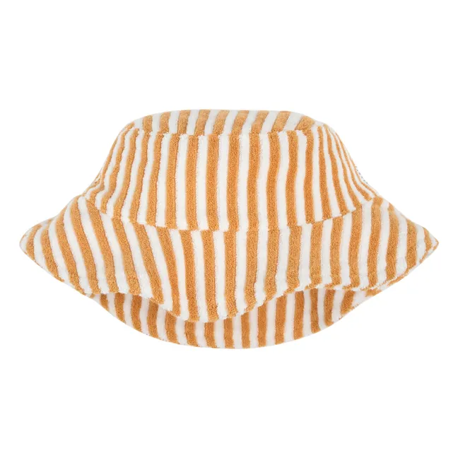 Striped Organic Cotton Sponge Bob | Camel