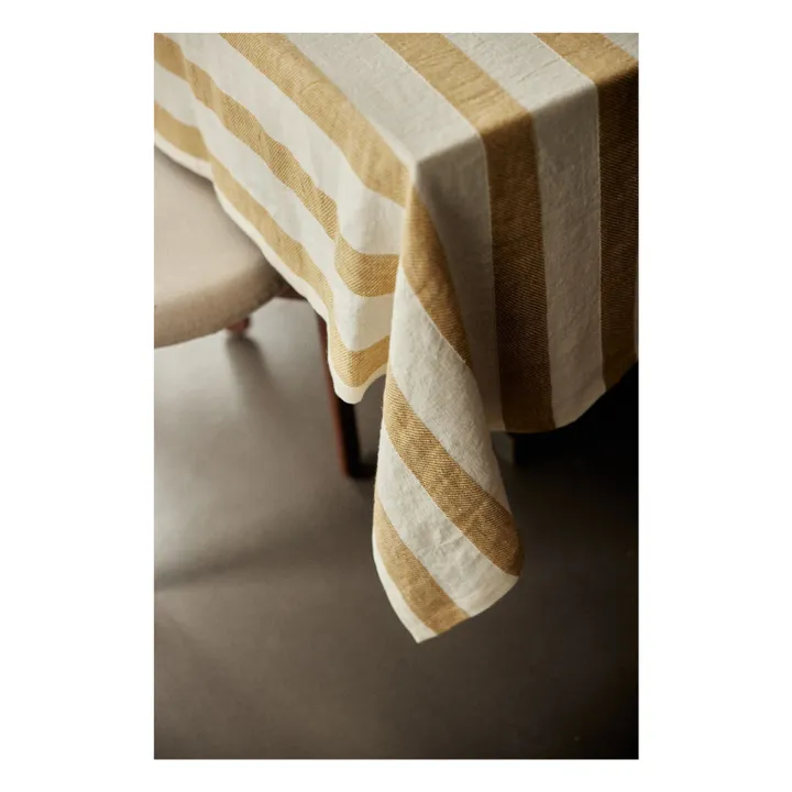 Bastide linen tablecloth | Yellow Curry colour- Product image n°4