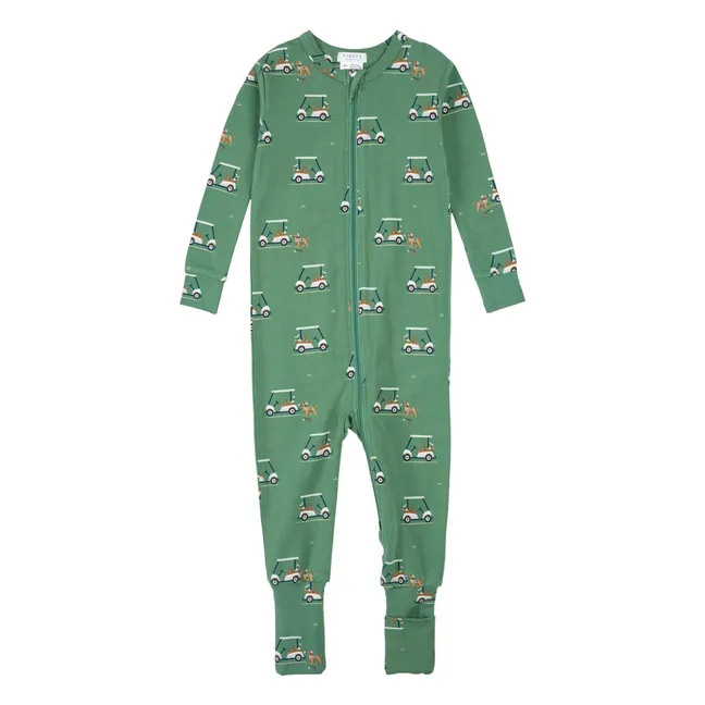 Pyjama Convertible Golfettes Coton Bio et Modal | Vert forêt