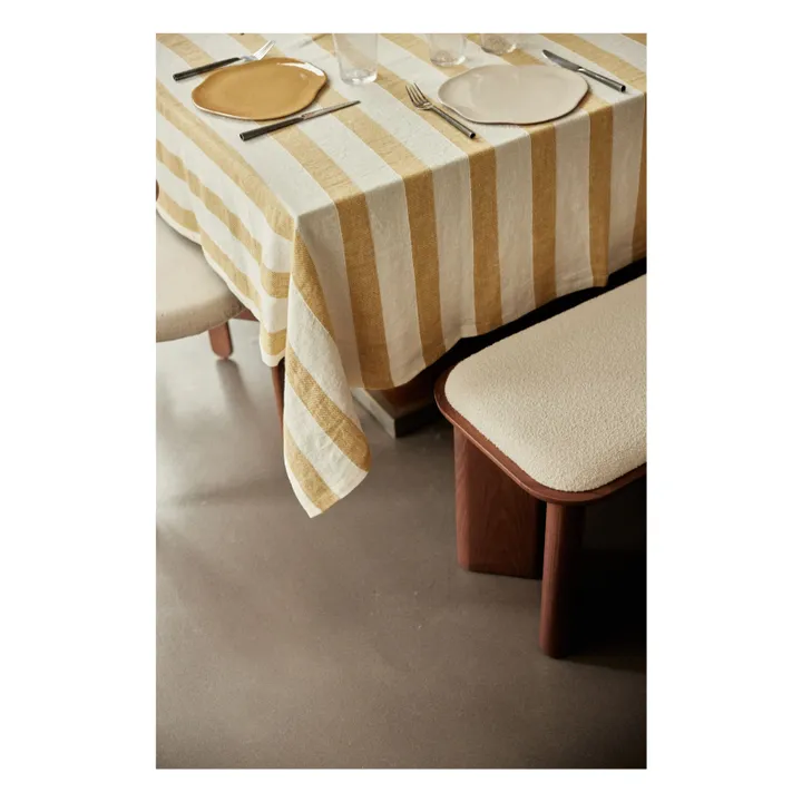 Bastide linen tablecloth | Yellow Curry colour- Product image n°5